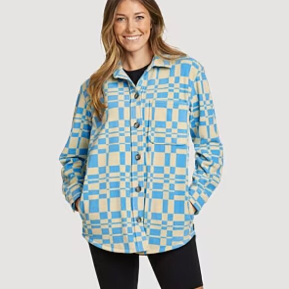 NWOT Eddie Bauer vintage look fleece shacket 2X T - Picture 1 of 6
